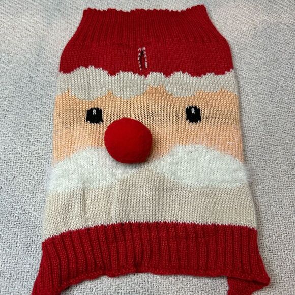 NEW Dog Christmas Sweater Size Small NWOT Santa Red Holiday Gift Cute - Picture 2 of 5